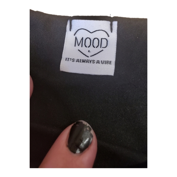 NEW. MOOD Brand. One shoulder strap crop top. Black. Small and large (sku320) - Picture 4 of 6